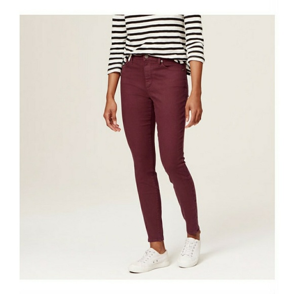loft modern high waist skinny ankle